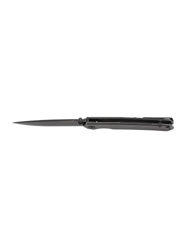 Ruike P801-SB Noir Couteau de poche lame acier 14C28N manche acier 3Cr14N finition délavée