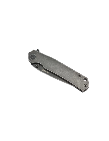 Ruike P801-SB Noir Couteau de poche lame acier 14C28N manche acier 3Cr14N finition délavée