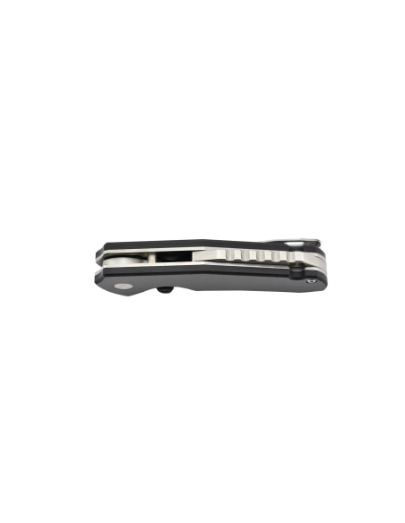 Ruike P671CB Noir Couteau de poche lame acier 14C28N manche G10 et fibre de carbone
