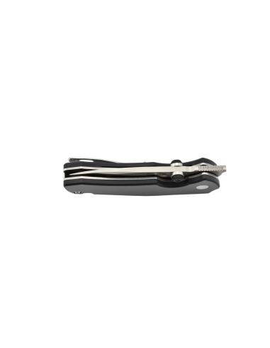Ruike P671CB Noir Couteau de poche lame acier 14C28N manche G10 et fibre de carbone