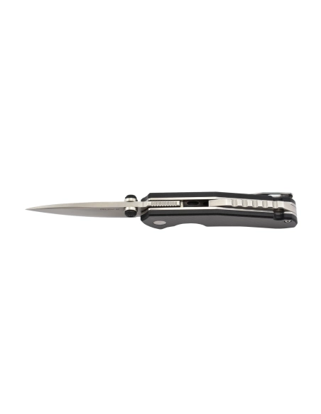 Ruike P671CB Noir Couteau de poche lame acier 14C28N manche G10 et fibre de carbone