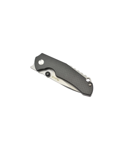 Ruike P671CB Noir Couteau de poche lame acier 14C28N manche G10 et fibre de carbone