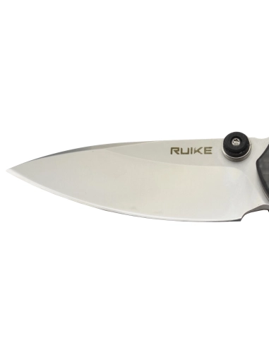 Ruike P671CB Noir Couteau de poche lame acier 14C28N manche G10 et fibre de carbone