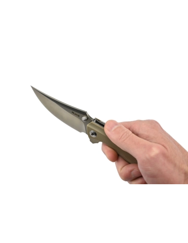 Ruike P155-W Sable du désert Couteau de poche lame acier 14C28N manche G10