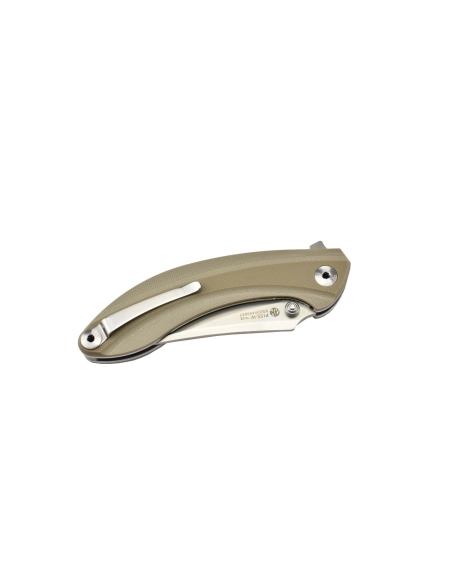 Ruike P155-W Sable du désert Couteau de poche lame acier 14C28N manche G10