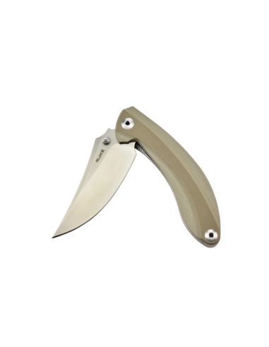 Ruike P155-W Sable du désert Couteau de poche lame acier 14C28N manche G10