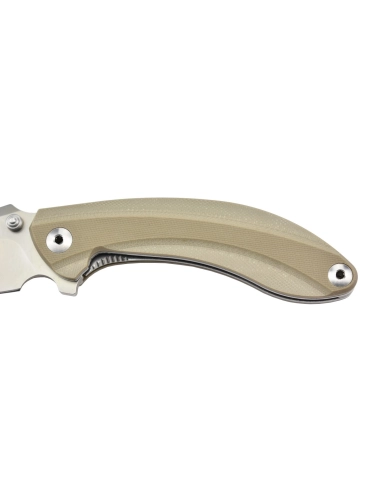 Ruike P155-W Sable du désert Couteau de poche lame acier 14C28N manche G10