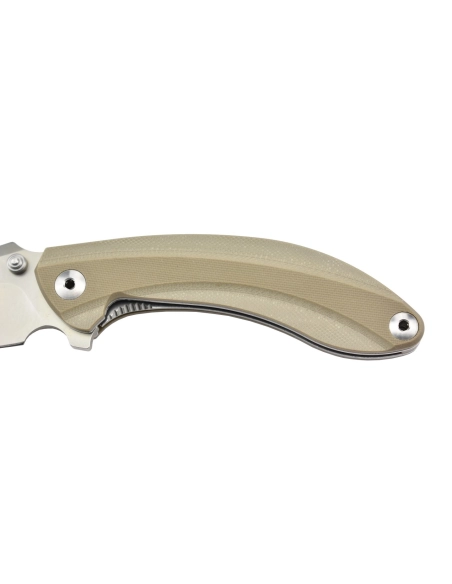 Ruike P155-W Sable du désert Couteau de poche lame acier 14C28N manche G10