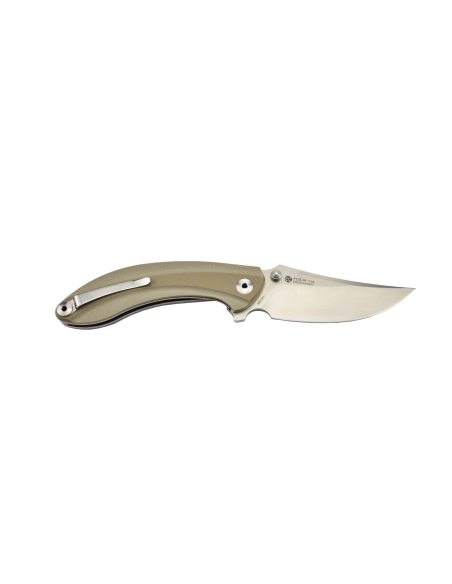 Ruike P155-W Sable du désert Couteau de poche lame acier 14C28N manche G10