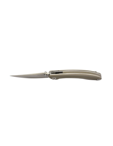 Ruike P155-W Sable du désert Couteau de poche lame acier 14C28N manche G10