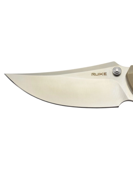 Ruike P155-W Sable du désert Couteau de poche lame acier 14C28N manche G10