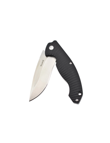Ruike P852-B Noir Couteau de poche lame acier 14C28N manche G10