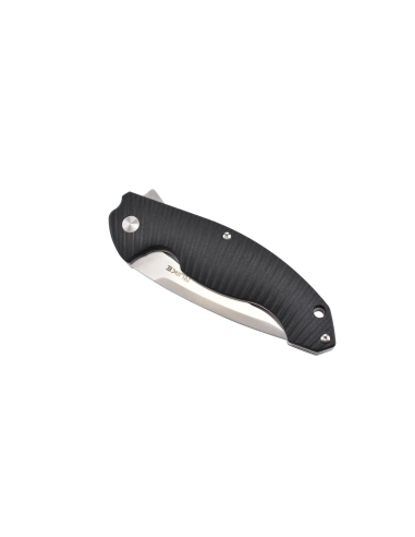 Ruike P852-B Noir Couteau de poche lame acier 14C28N manche G10