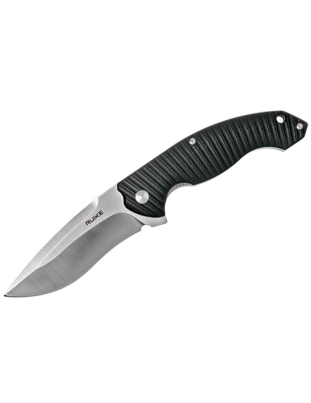 Ruike P852-B Noir Couteau de poche lame acier 14C28N manche G10