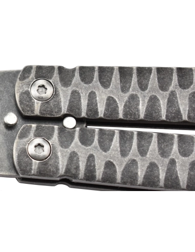 Maxknives P42 Couteau papillon en acier stonewash