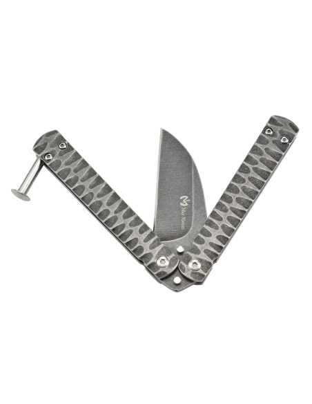 Maxknives P42 Couteau papillon en acier stonewash