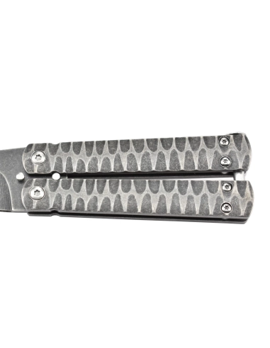 Maxknives P42 Couteau papillon en acier stonewash