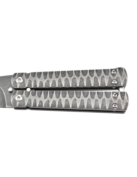 Maxknives P42 Couteau papillon en acier stonewash