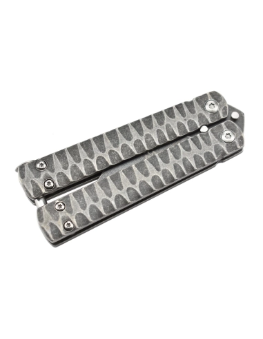 Maxknives P42 Couteau papillon en acier stonewash