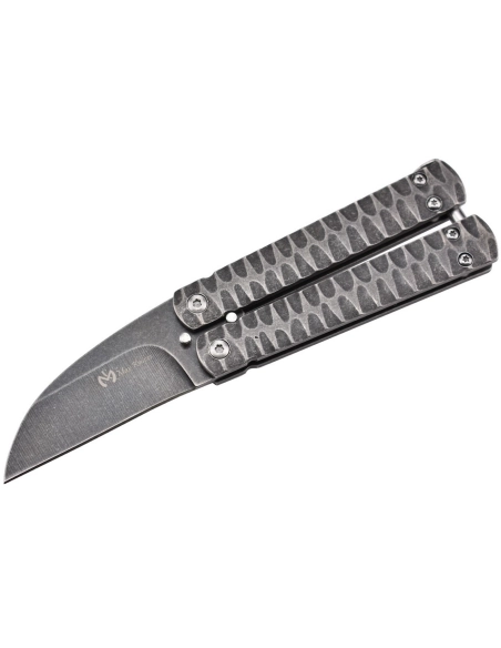 Maxknives P42 Couteau papillon en acier stonewash