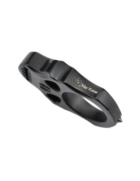 Maxknives PASKN Poing américain Skull en aluminium noir