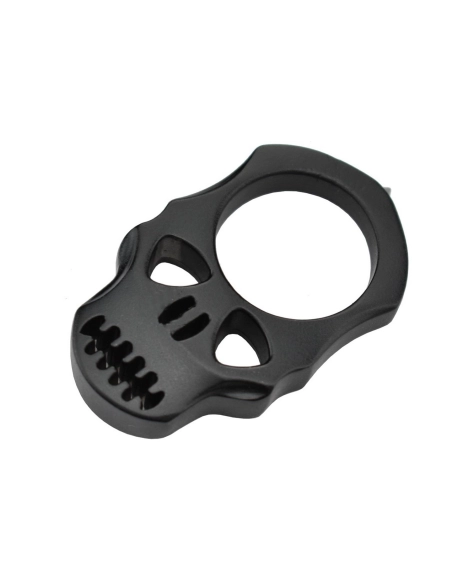 Maxknives PASKN Poing américain Skull en aluminium noir
