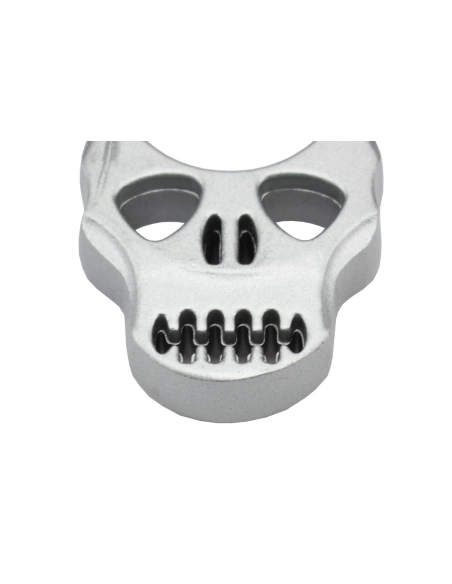Maxknives PASKS Poing américain Skull en aluminium silver