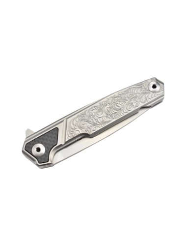 Ruike P875-SZ Couteau de poche en acier 14C28N et fibre de carbone