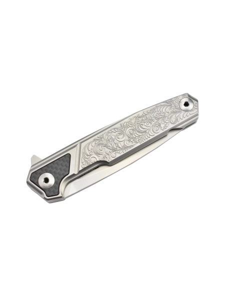 Ruike P875-SZ Couteau de poche en acier 14C28N et fibre de carbone