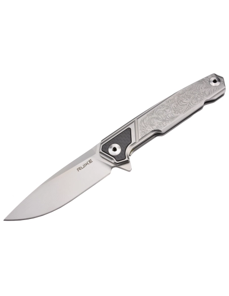 Ruike P875-SZ Couteau de poche en acier 14C28N et fibre de carbone