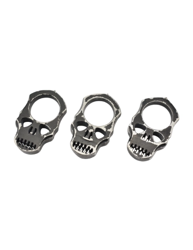 Maxknives PASKNA Poing américain Skull en aluminium noir antique
