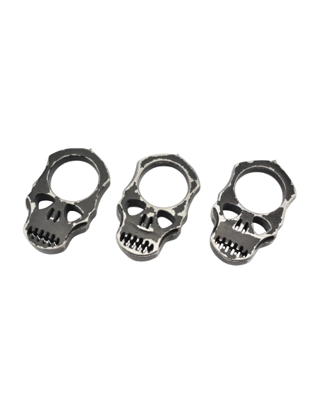 Maxknives PASKNA Poing américain Skull en aluminium noir antique