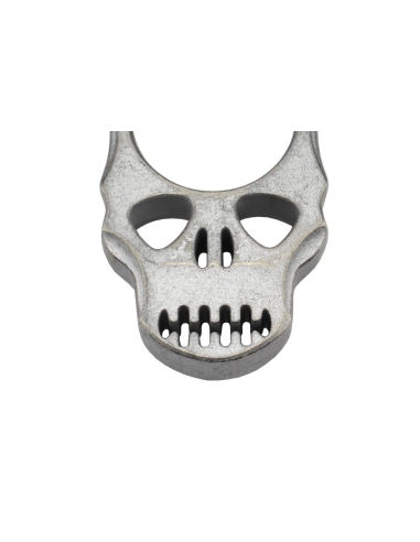 Maxknives PASKSA Poing américain Skull en aluminium silver antique