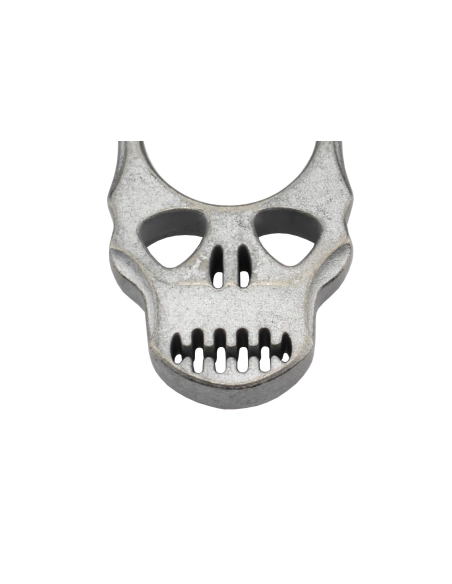 Maxknives PASKSA Poing américain Skull en aluminium silver antique