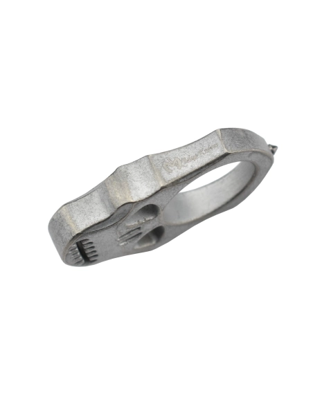Maxknives PASKSA Poing américain Skull en aluminium silver antique