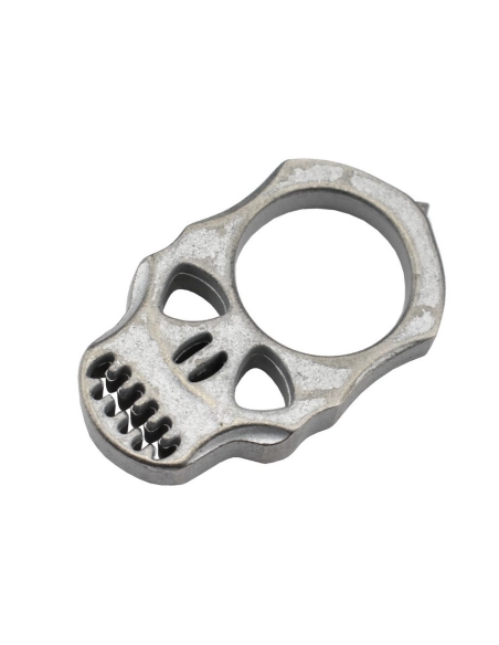 Maxknives PASKSA Poing américain Skull en aluminium silver antique