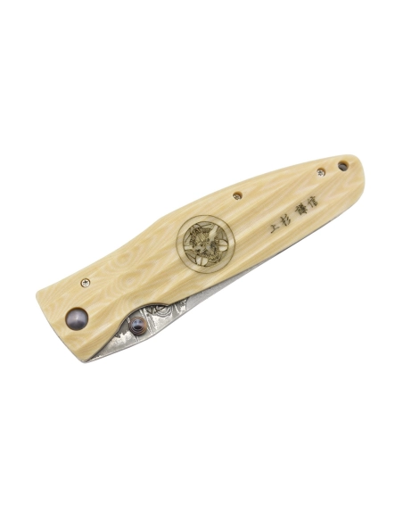 Mcusta Sengoku MC-185D Damas Micarta blanc