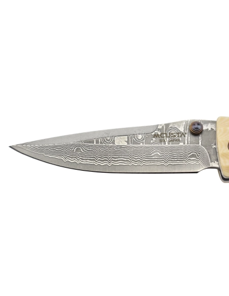 Mcusta Sengoku MC-185D Damas Micarta blanc