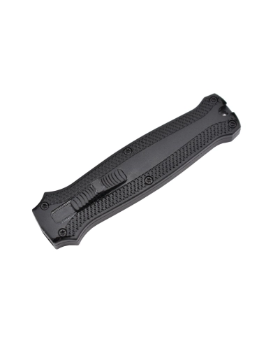 MKO31DE Petit couteau OTF automatique aluminium anodisé noir lame double tranchant