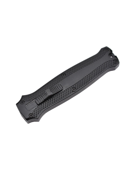 MKO31DE Petit couteau OTF automatique aluminium anodisé noir lame double tranchant