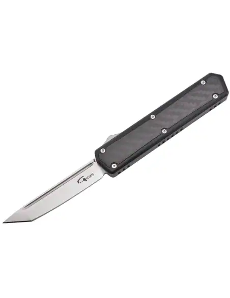 Golgoth G6FC fibre de carbone automatique OTF  lame acier D2, manche insert fibre de carbone