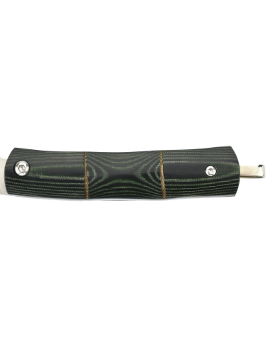 Mcusta MC-154 - Bamboo Money Clip - Manche Micarta vert
