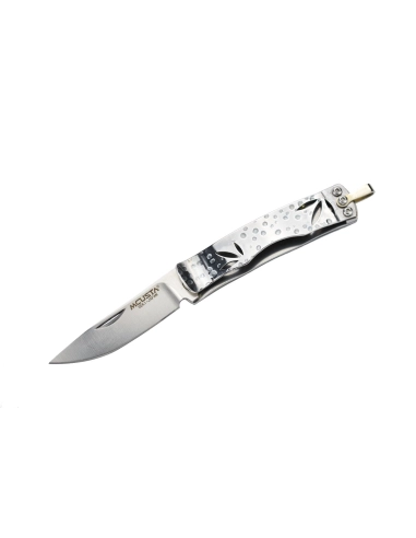 Mcusta MC-154 - Bamboo Money Clip - Manche Micarta vert